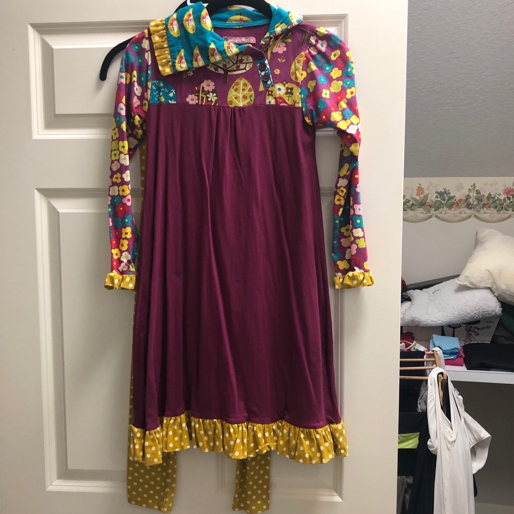 Jelly the Pug girls size 12 dress & leggings